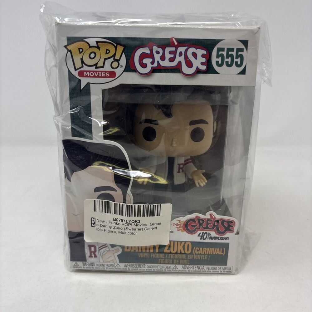 Funko Pop! Movies Grease Danny Zuko Carnival 40th Anniversary Vinyl #555 NIB